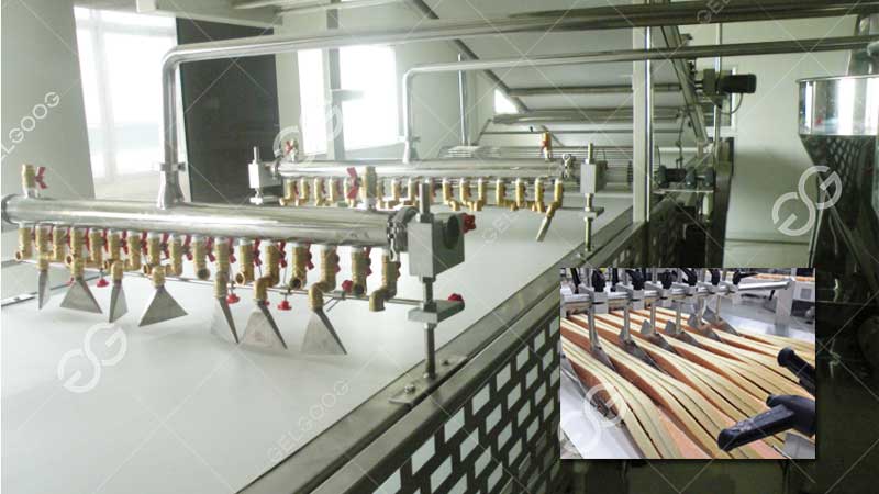 Swiss roll production line